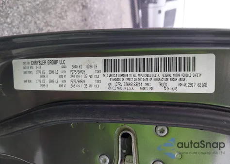 2010 Dodge Ram 1500 Slt/Sport/Trx from USA, damaged, VIN 1D7RV1GT6AS163214